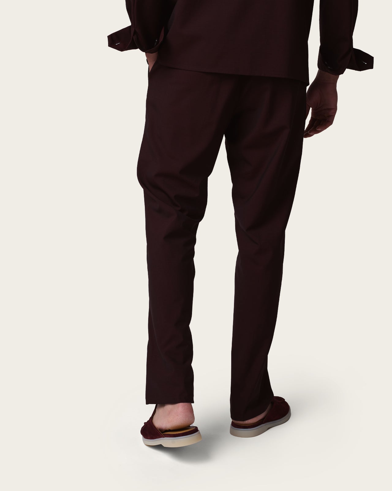 Straight Fit Tailored trousers Wine Red