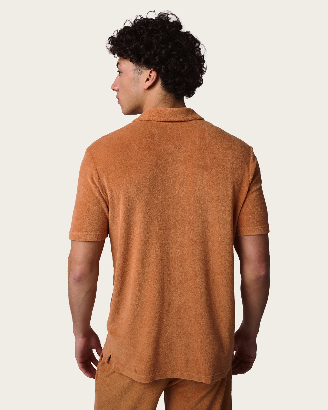 Terry Cloth Buttoned Shirt Burnt Orange