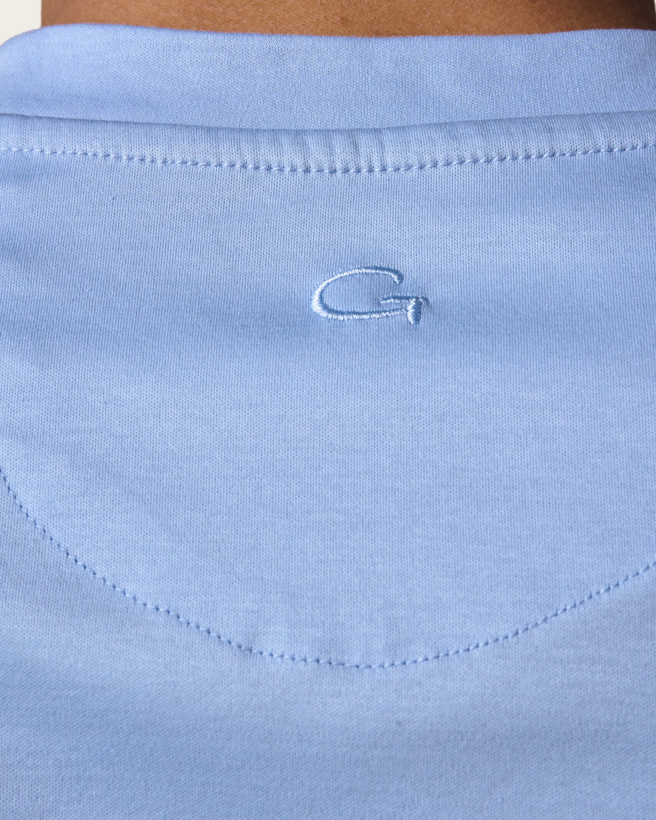 Mercerized Cotton T-shirt Light Blue