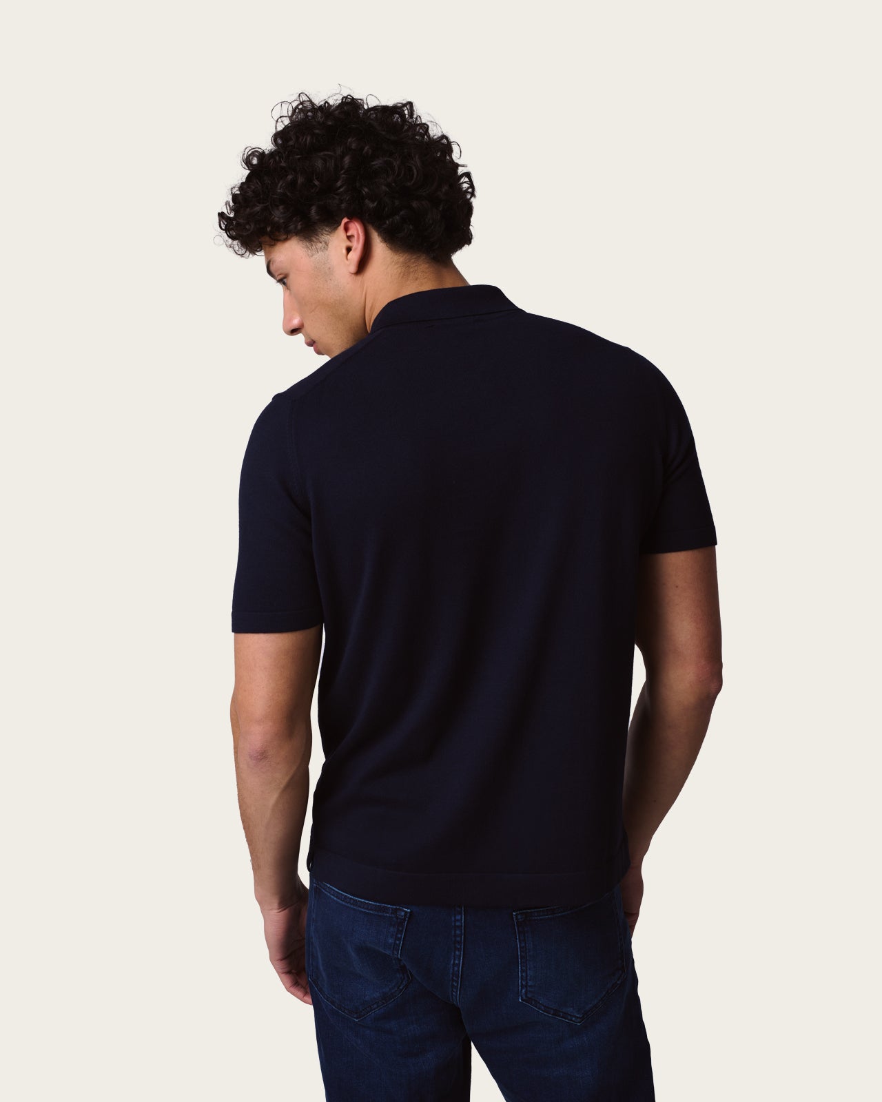 Courtside Zip Polo Shirt Sapphire Blue