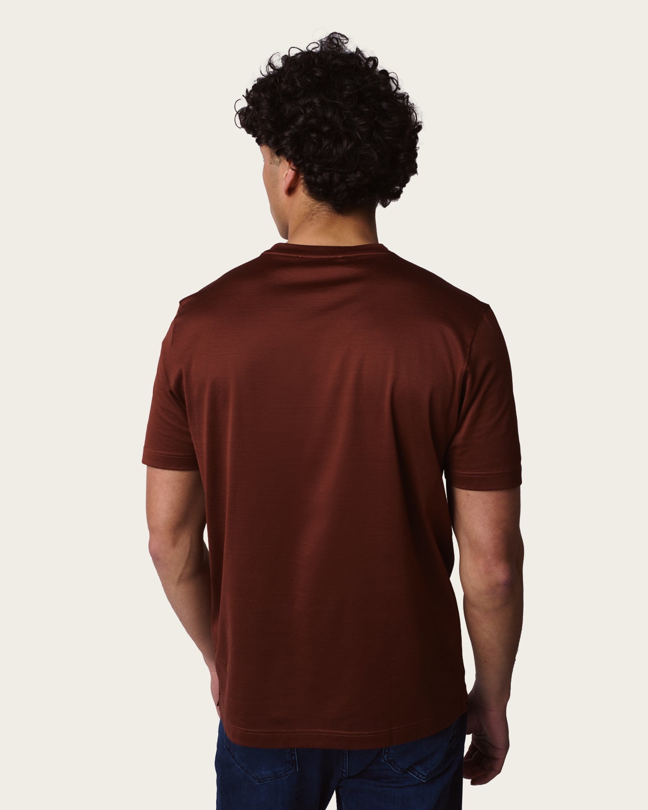 Mercerized Slim Fit Tee Canyon rust