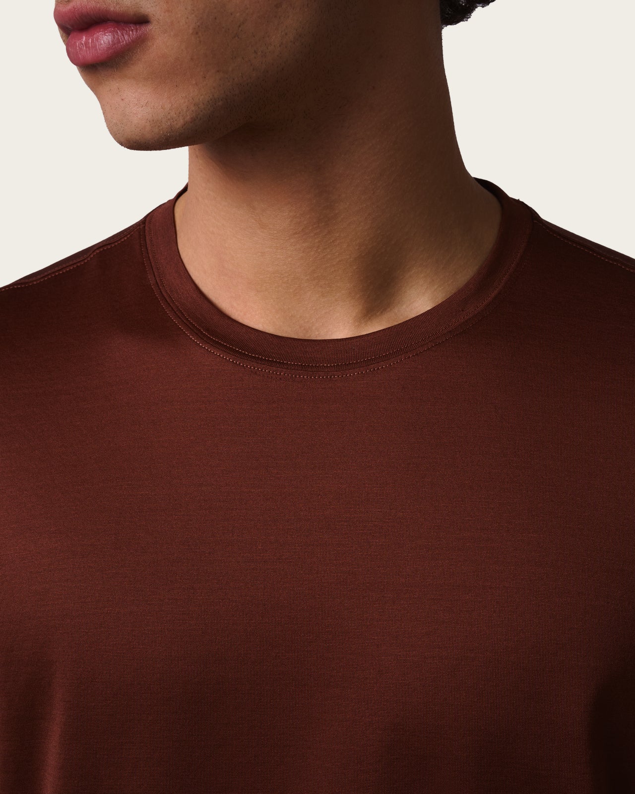 Mercerized Slim Fit Tee Canyon rust