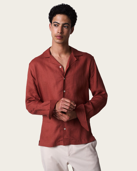 Linen Shirt Burnt Orange