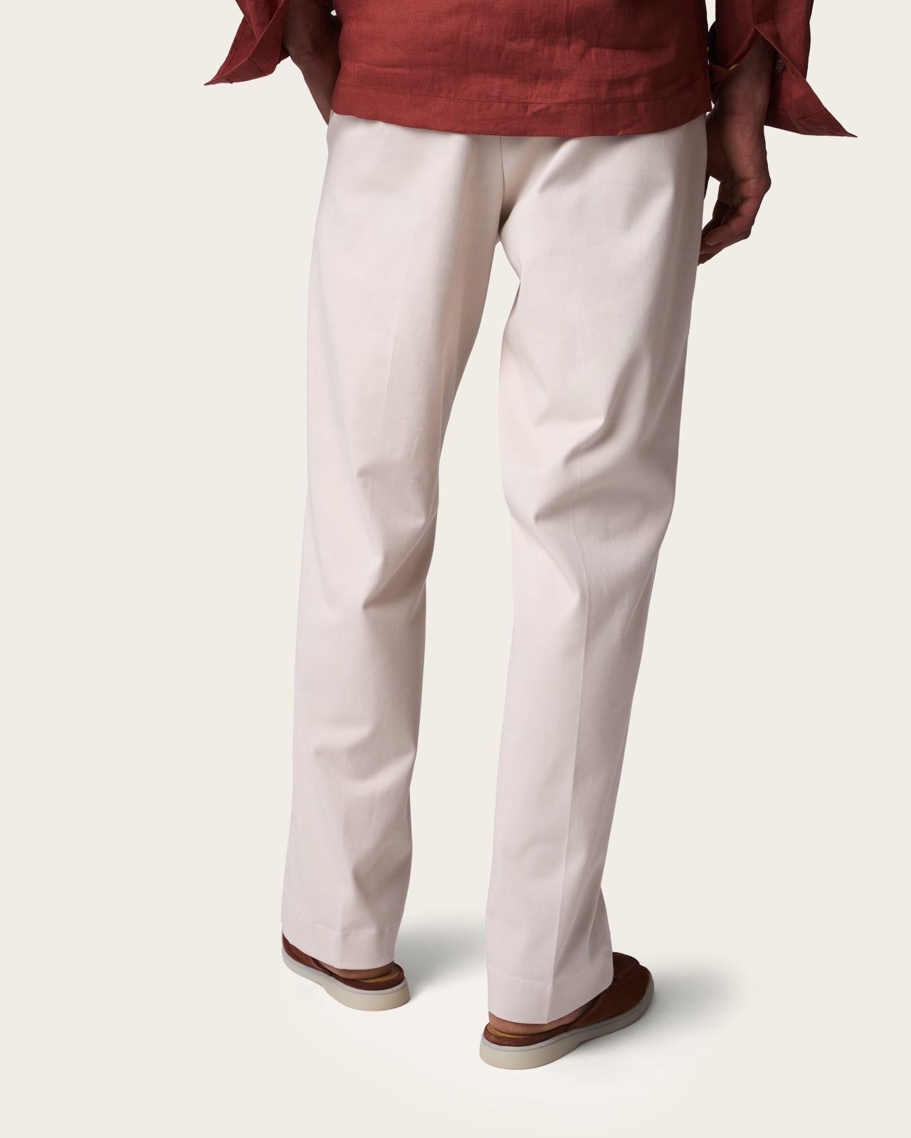 Wide Fit Tailored Trousers Vanilla Beige