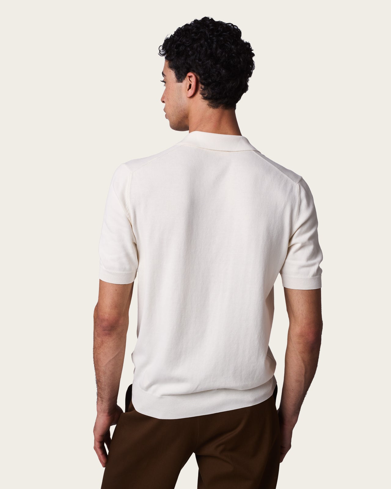 Seamless Polo Shirt Vanilla Beige