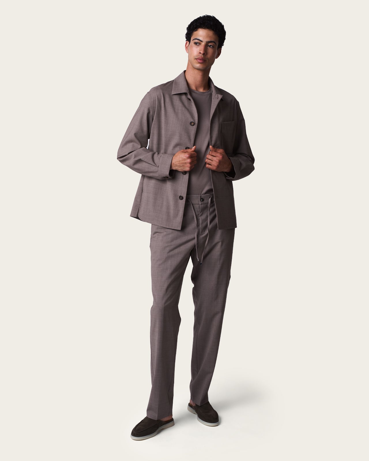 Tailored Overshirt Greige
