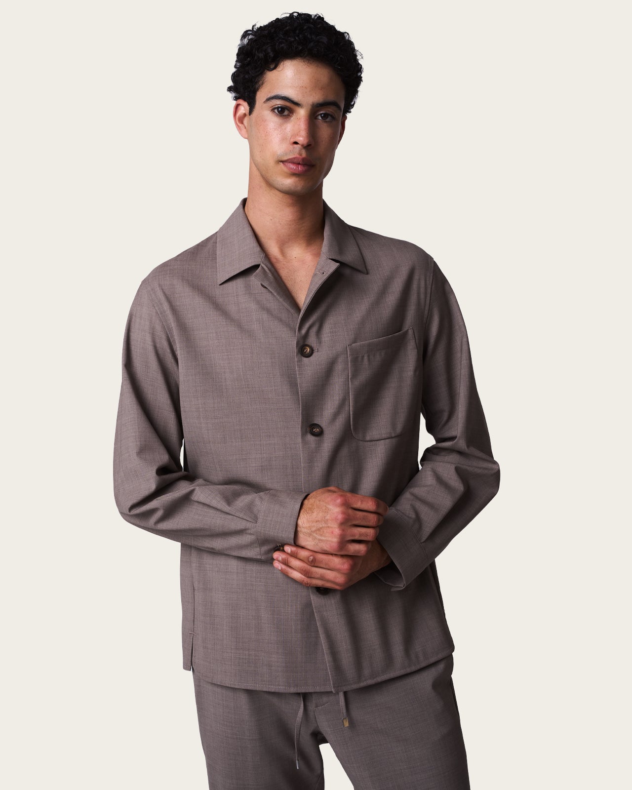 Tailored Overshirt Greige