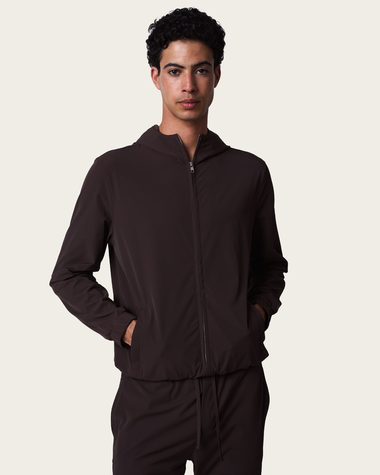 Helix Hooded Jacket Espresso Brown