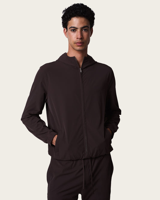 Helix Hooded Jacket Espresso Brown