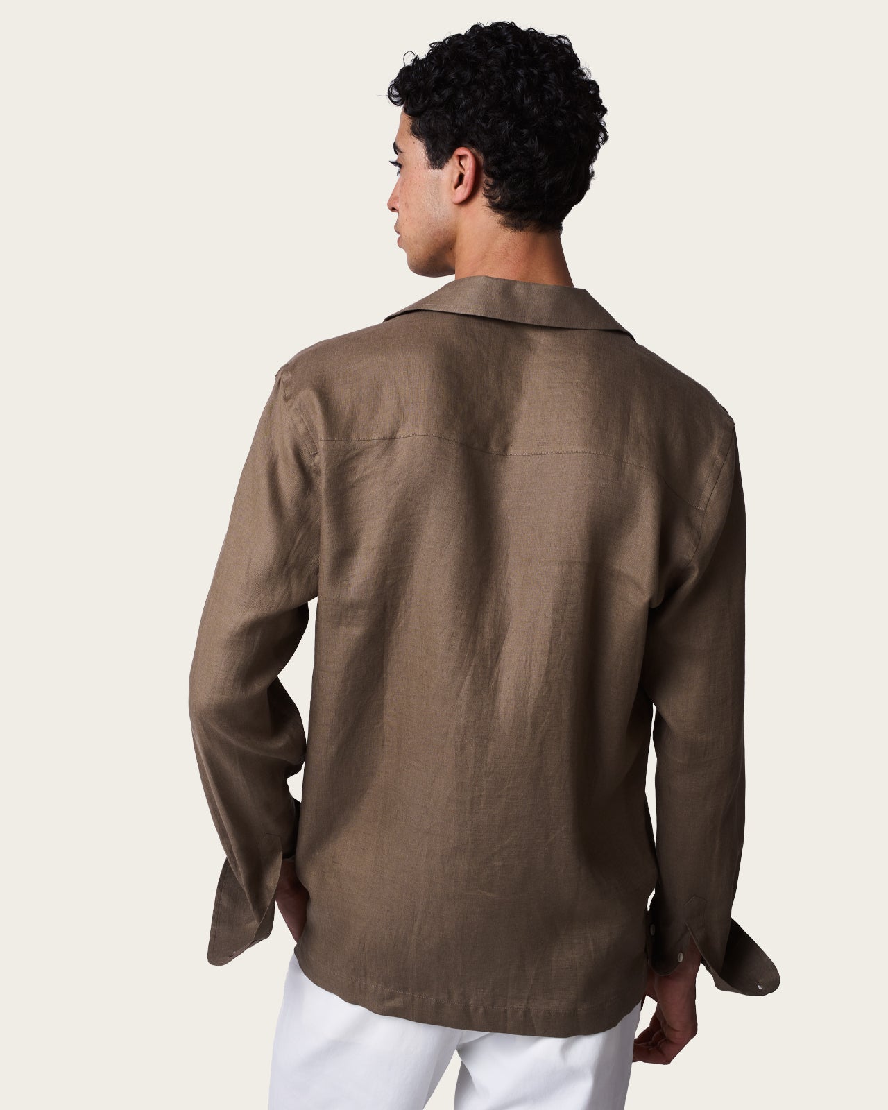 Linen Shirt Olive Green