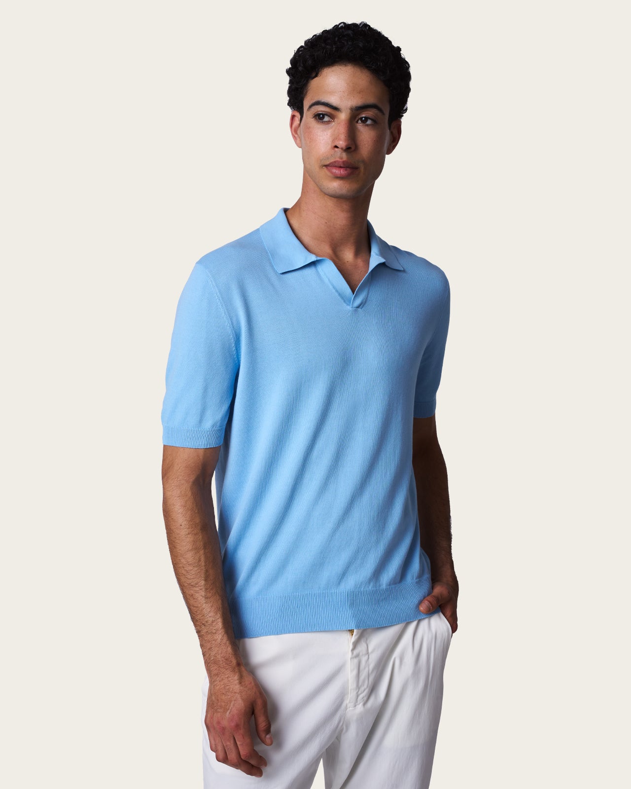 Seamless Polo Shirt Cloud Blue
