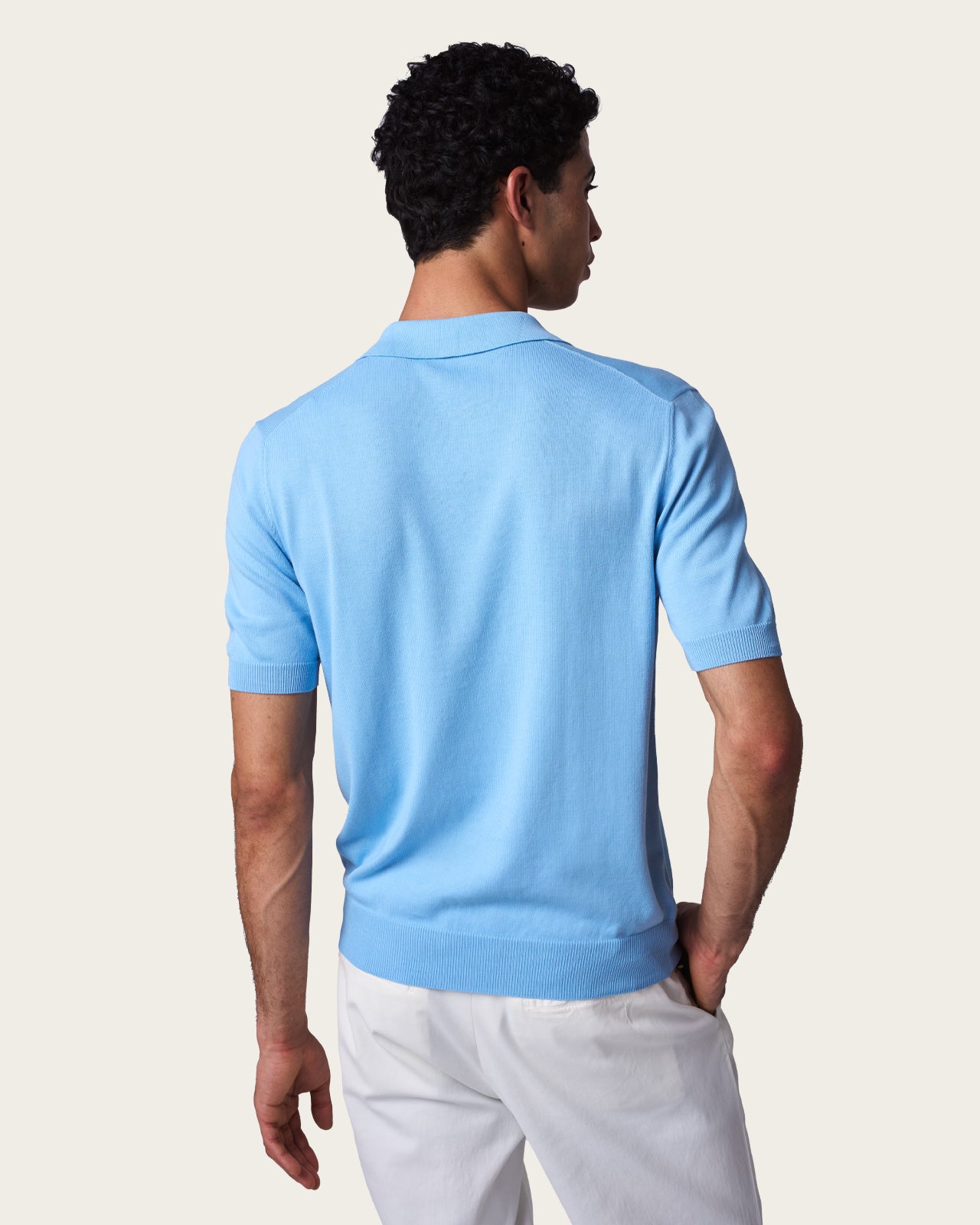 Seamless Polo Shirt Cloud Blue