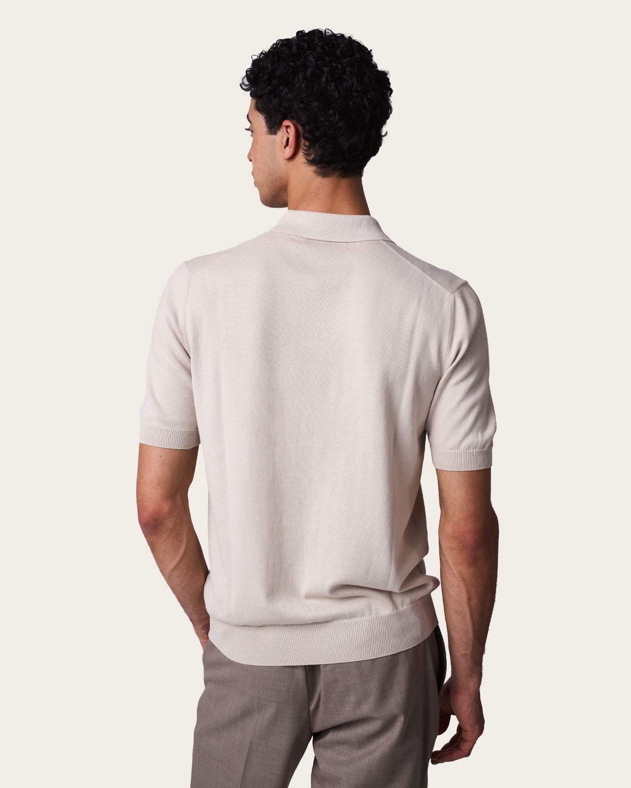 Seamless Polo Shirt Pebble Grey