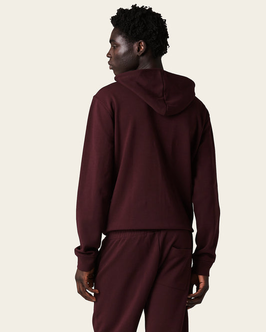 Lounge Zip Hoodie Wine Red