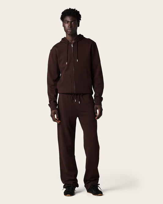 Lounge Zip Hoodie Espresso Brown