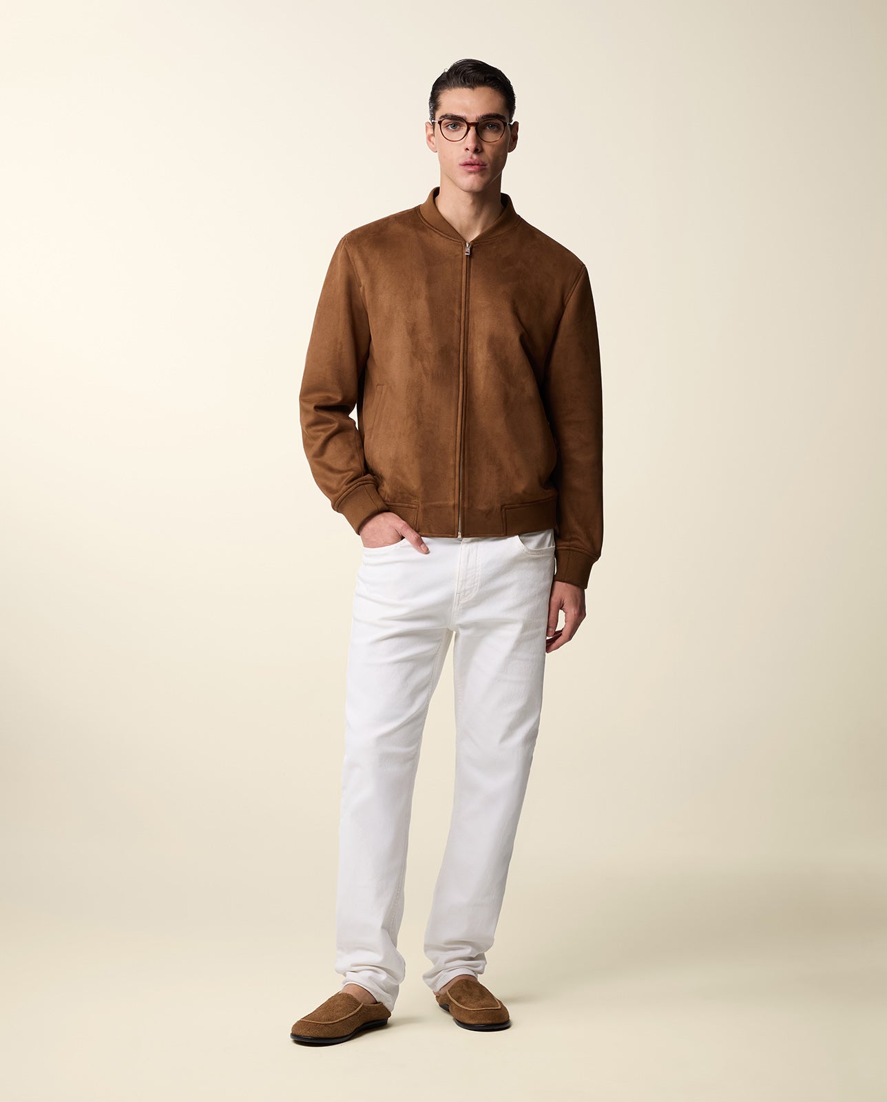 Suede Bomber Jacket