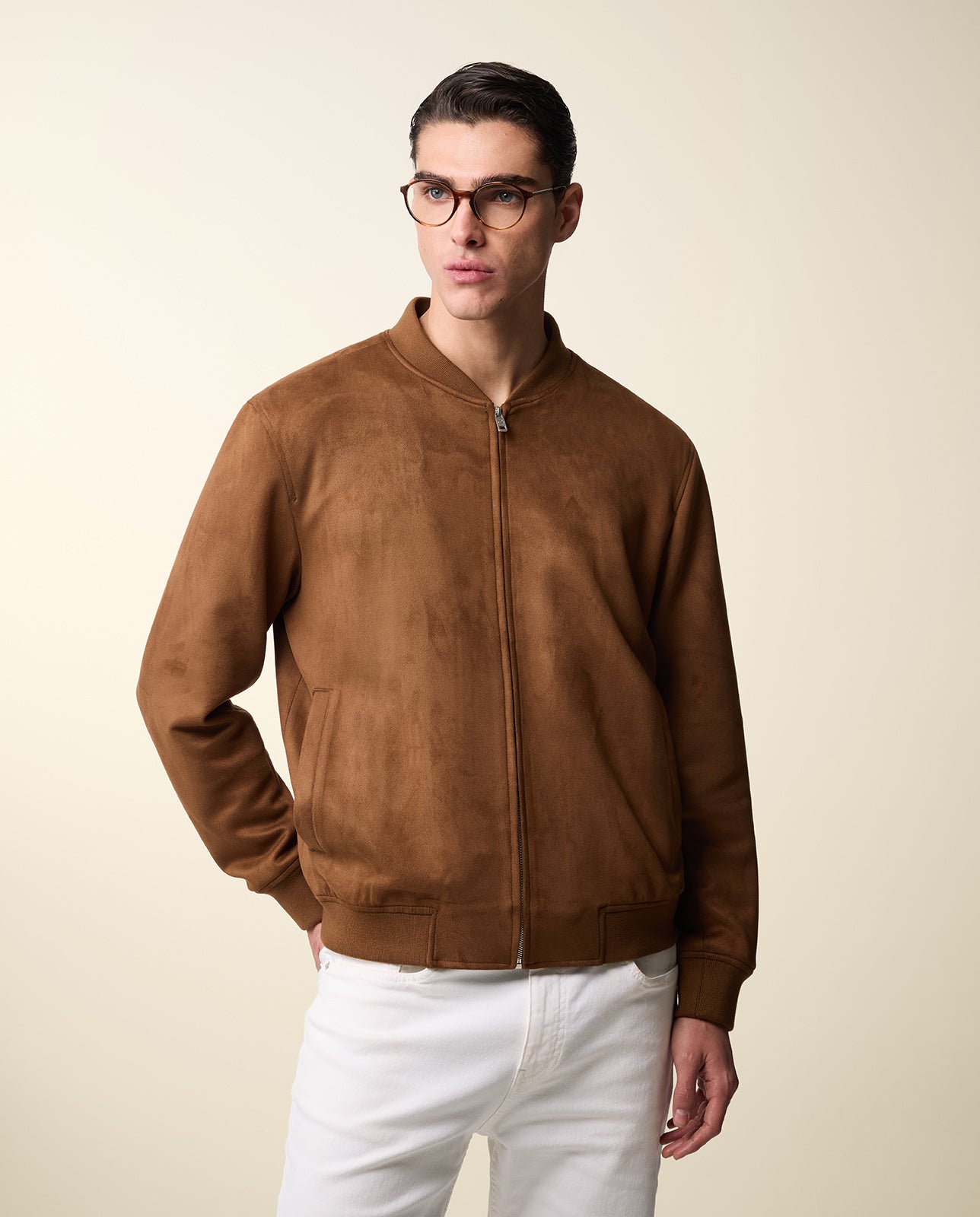 Suede Bomber Jacket