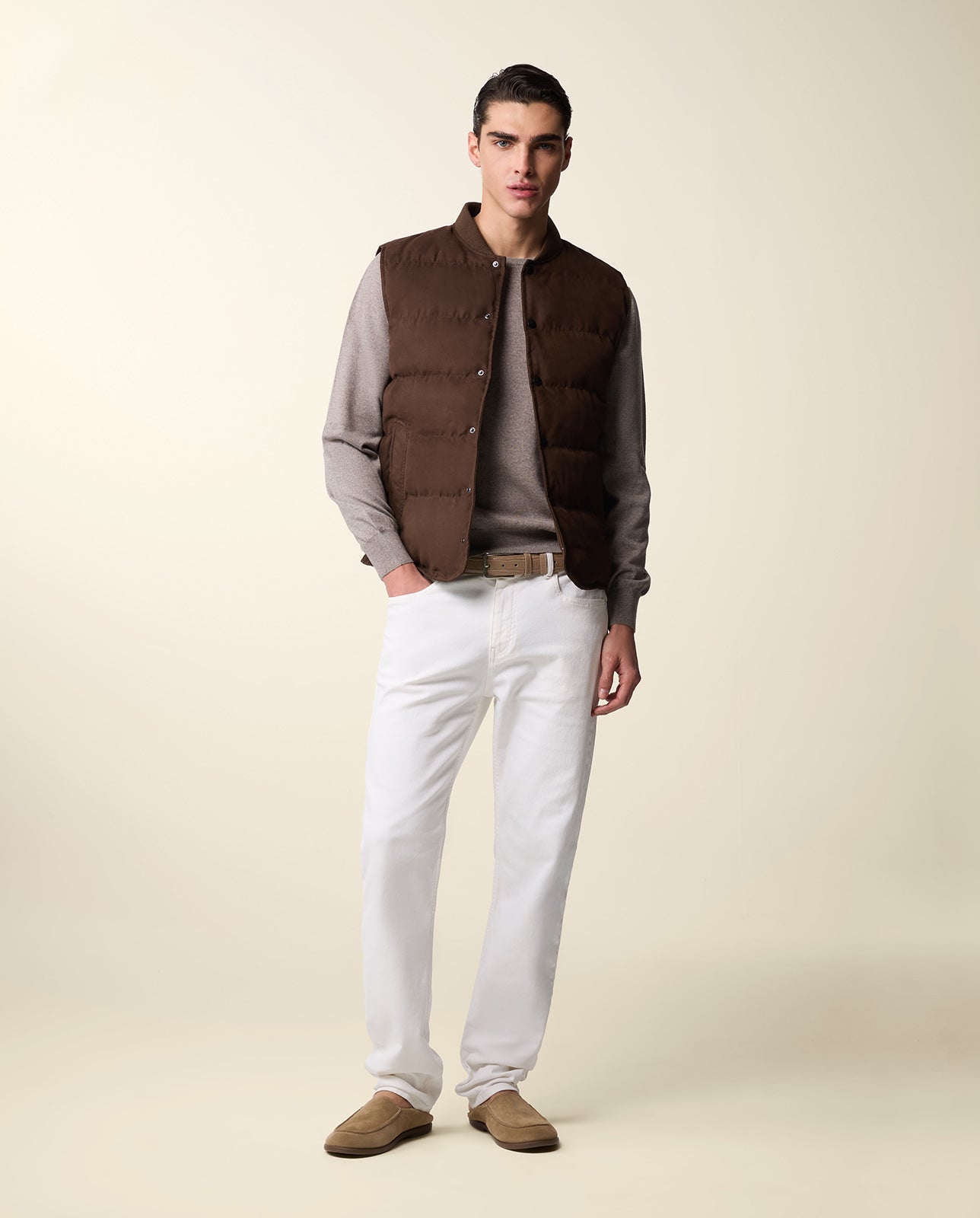 Suede Buttoned Vest