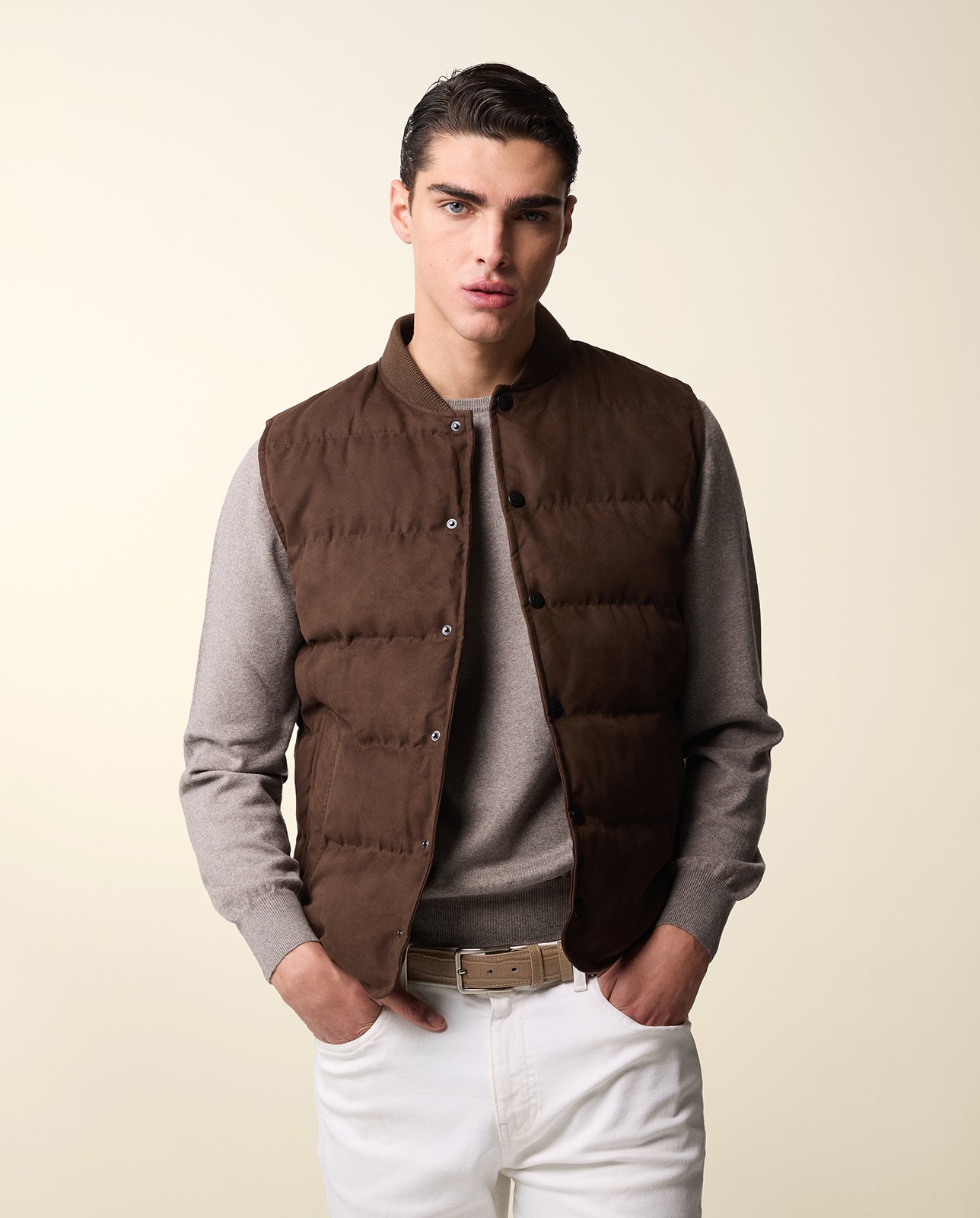 Suede Buttoned Vest
