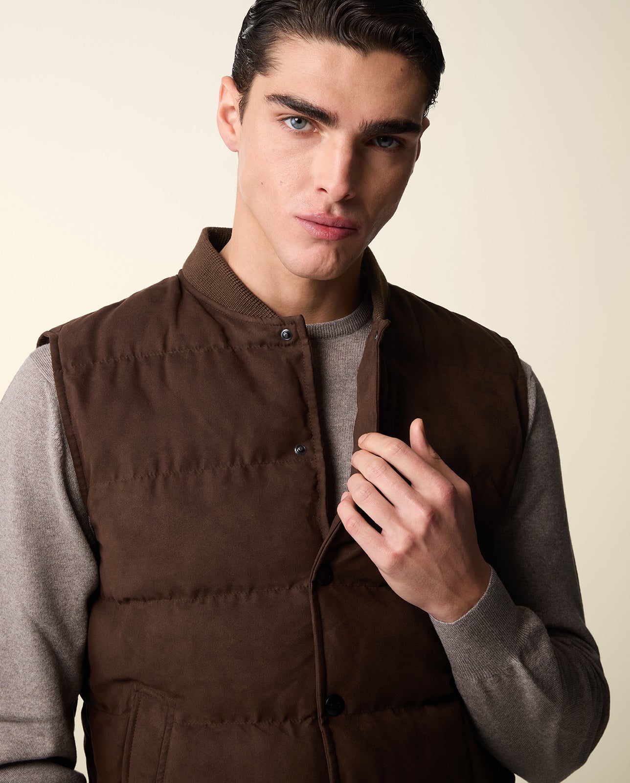 Suede Buttoned Vest