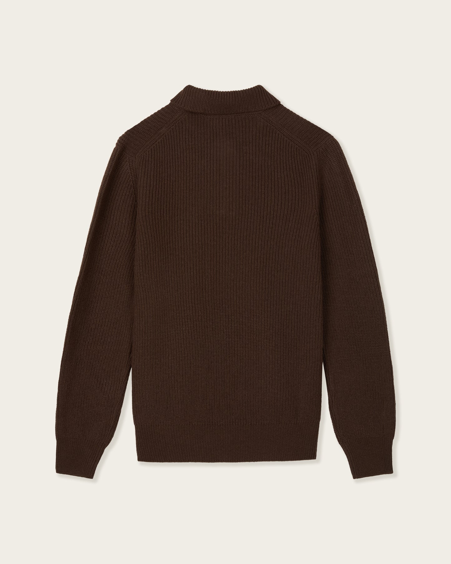 Heavy Seamless Long Sleeve Polo Shirt Autumn Brown