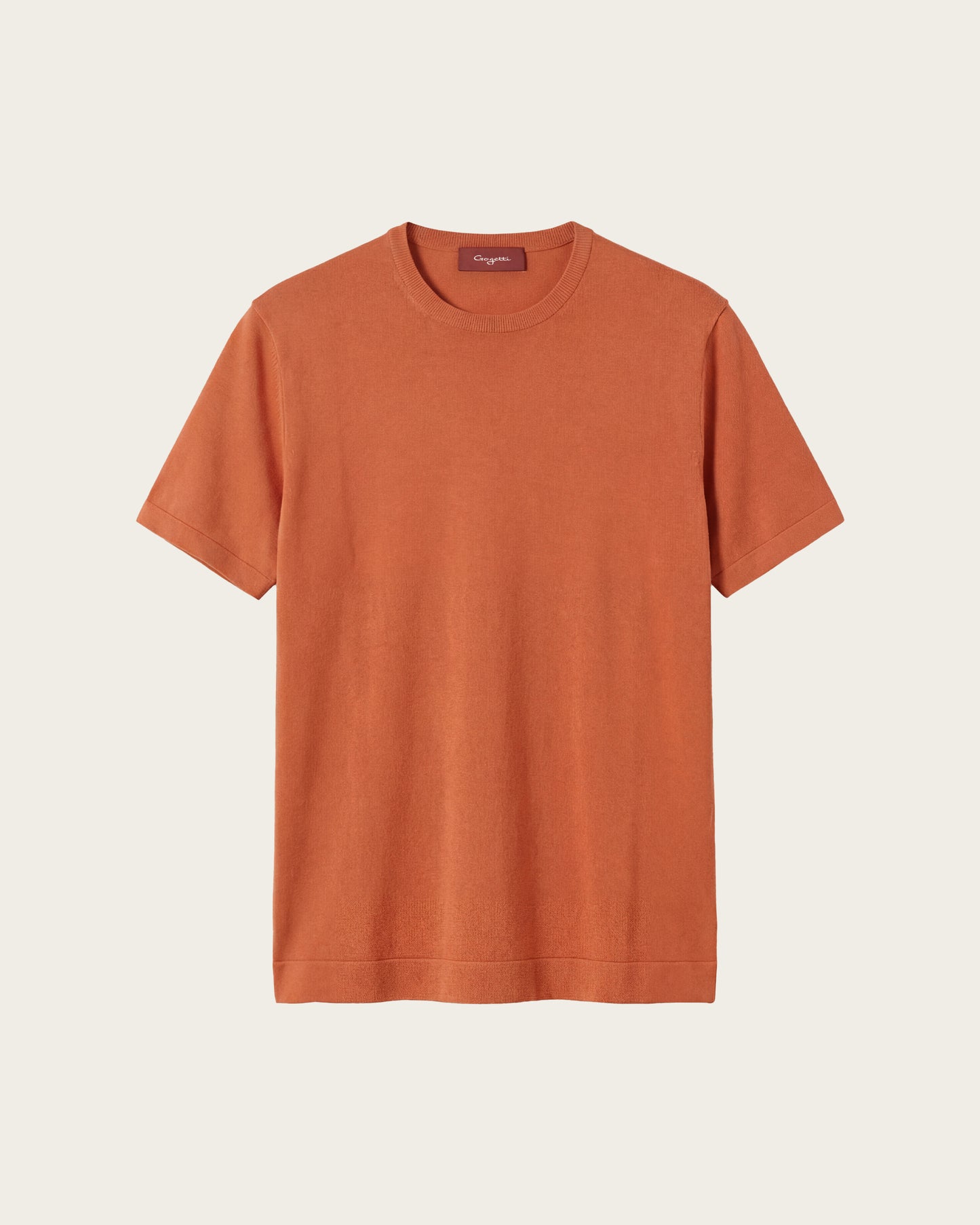 Knitted T-shirt Burnt Orange