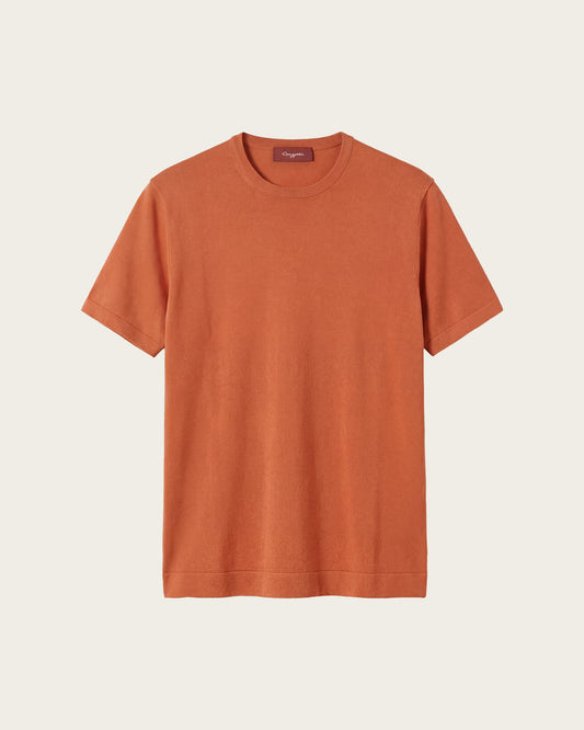Knitted T-shirt Burnt Orange