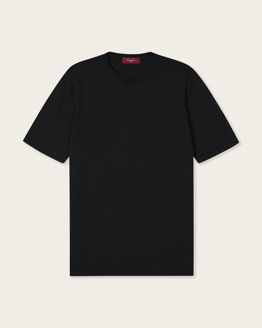 Knitted T-shirt Midnight Black