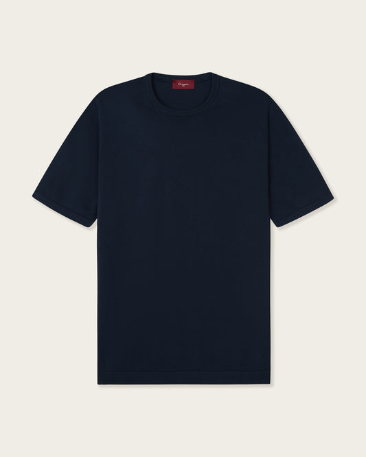 Knitted T-shirt Sapphire Blue