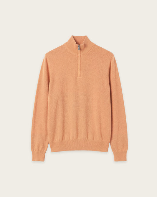 Lightweight Half Zip Jacket Burnt Orange