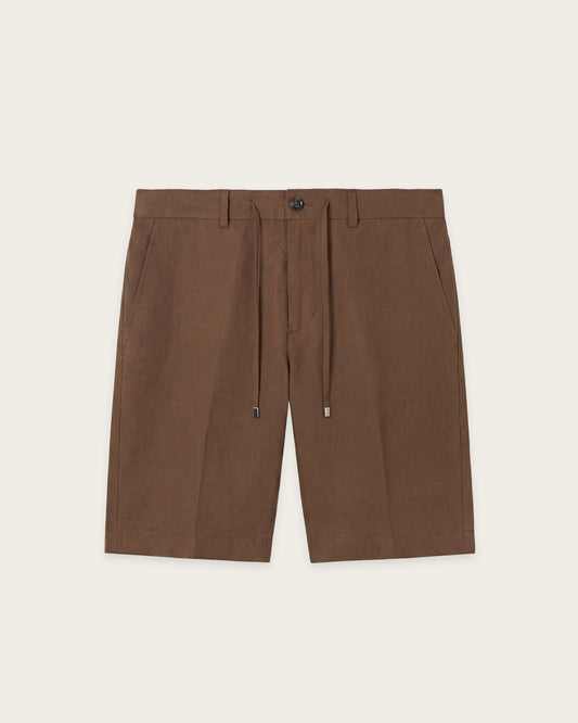Lightweight Linen Shorts Autumn Brown
