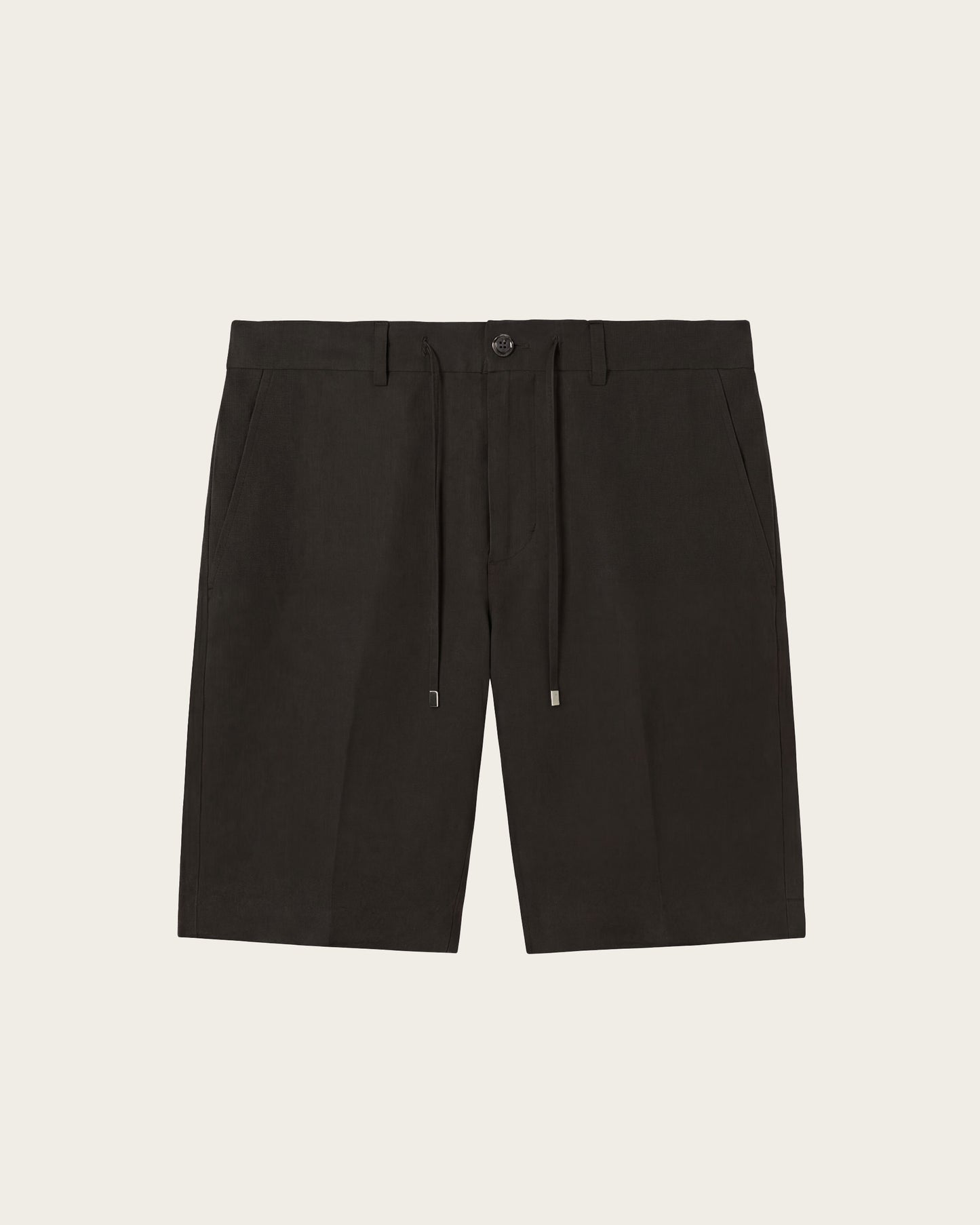 Lightweight Linen Shorts Midnight Black