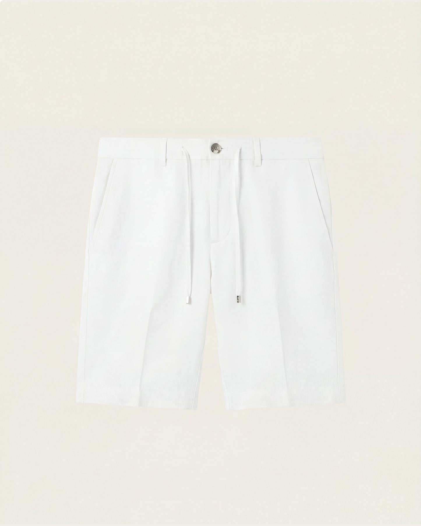 Lightweight Linen Shorts Moonlight White