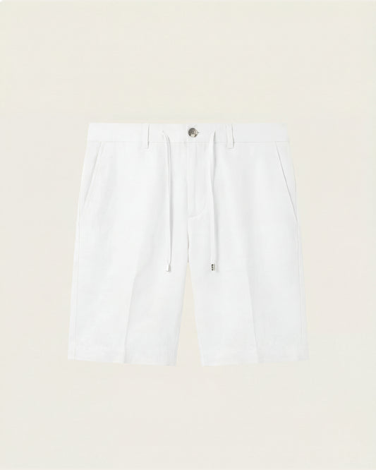 Lightweight Linen Shorts Moonlight White