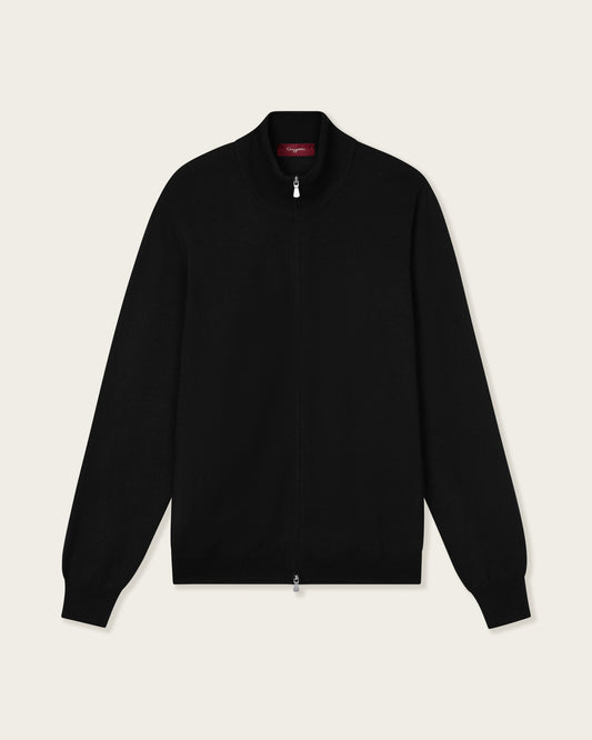 Lightweight Full Zip Jacket Midnight Black