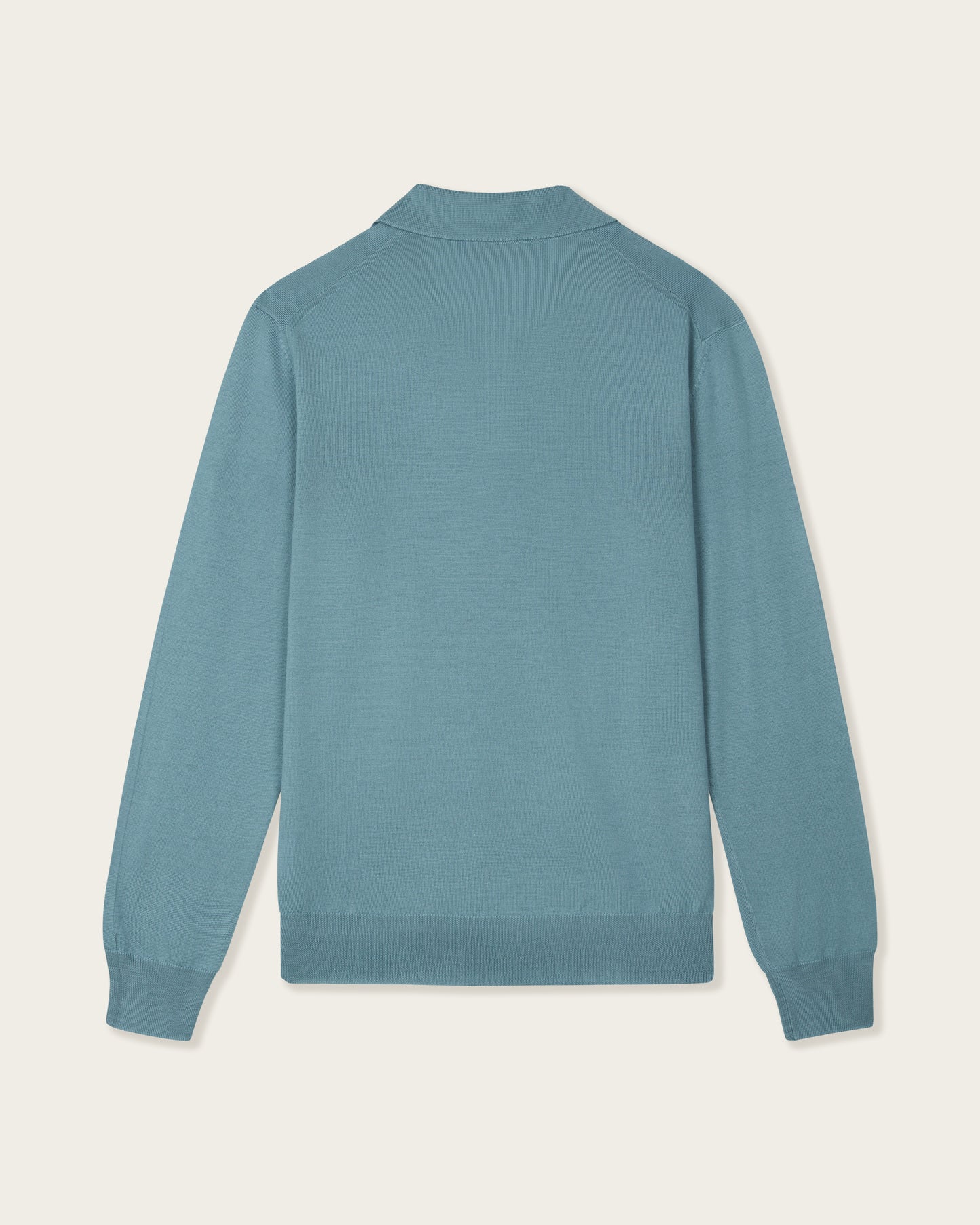 Lightweight Seamless Long Sleeve Polo Shirt Cloud Blue