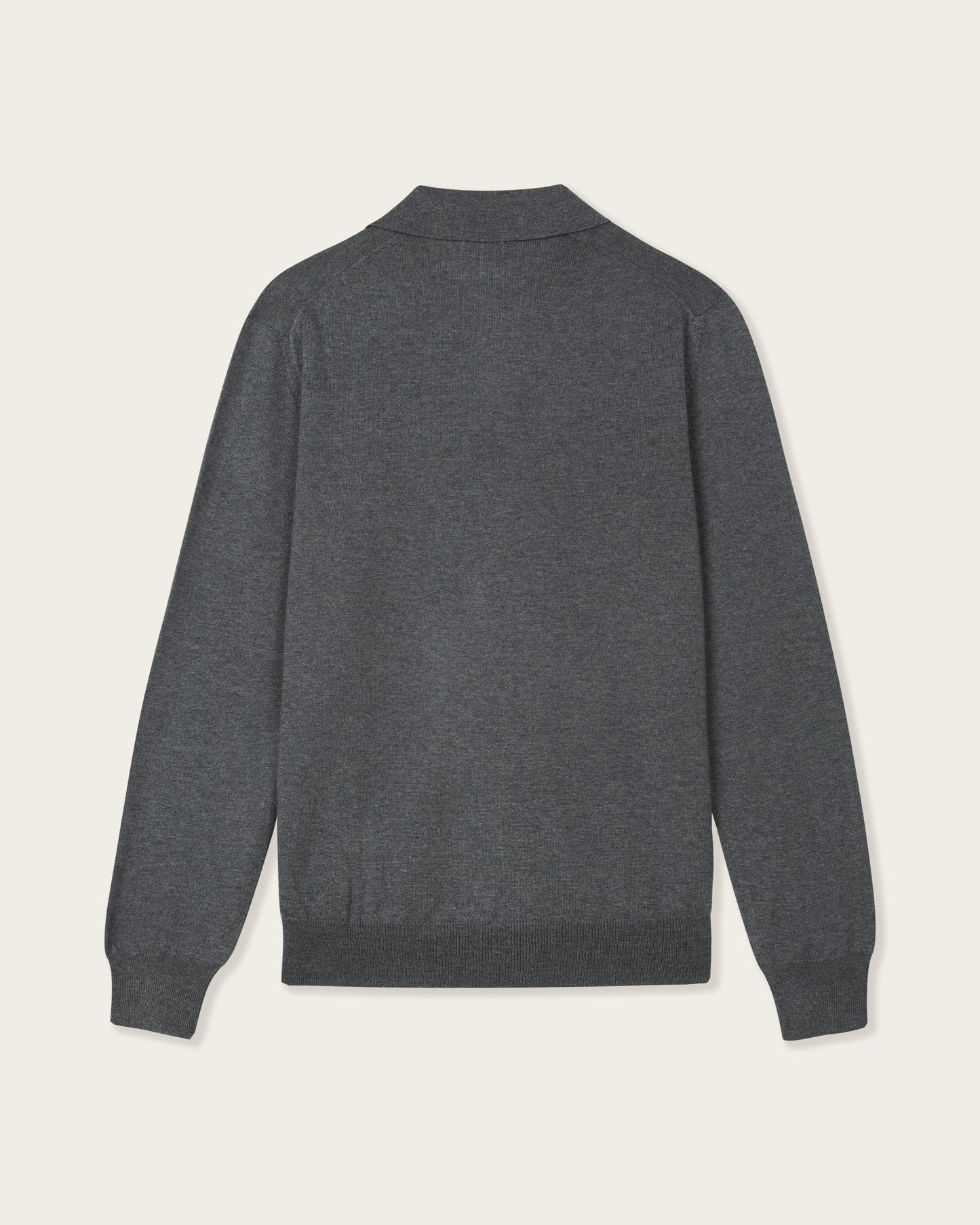 Lightweight Seamless Long Sleeve Polo Shirt Storm Grey