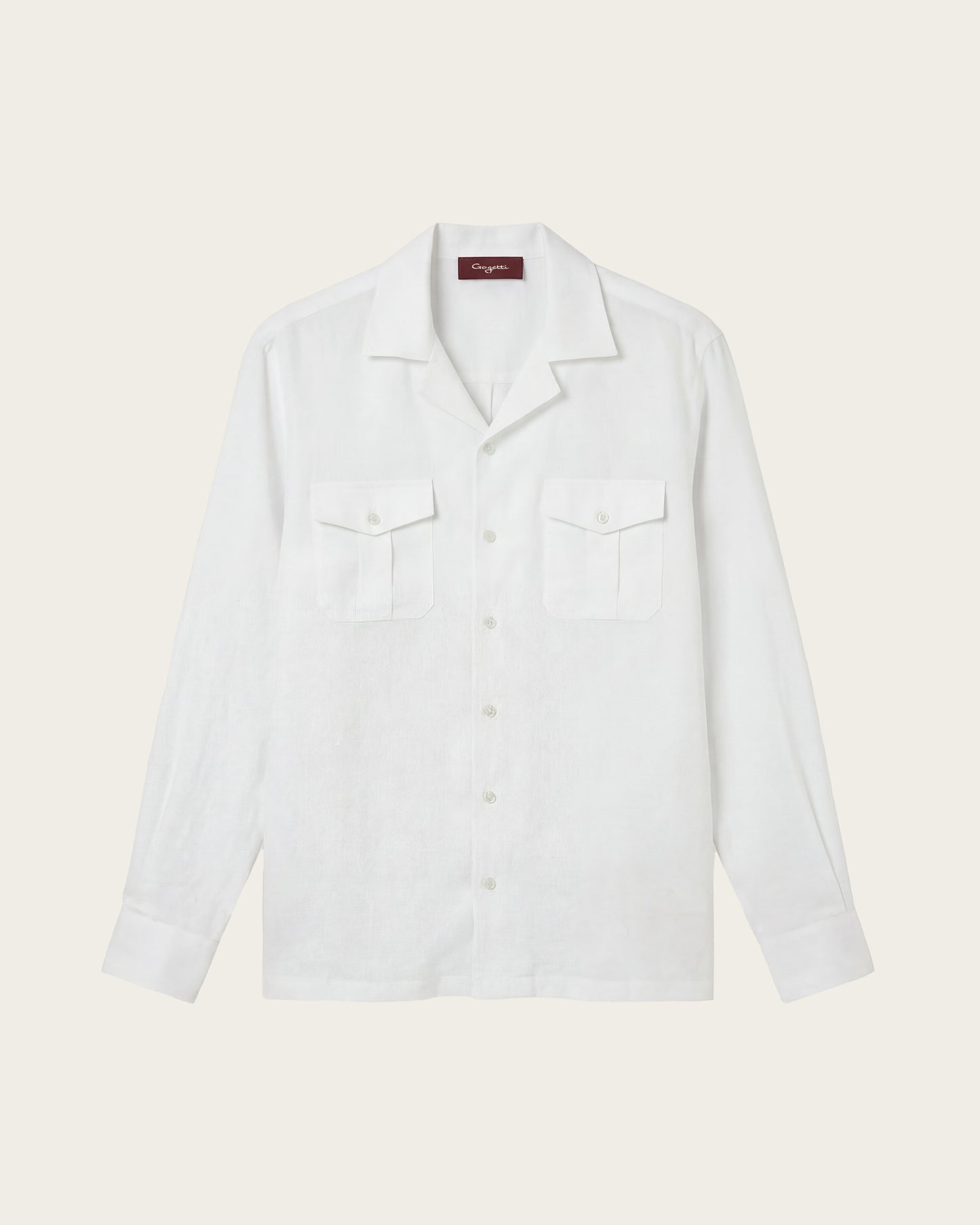 Linen  Pocket Shirt Moonlight White