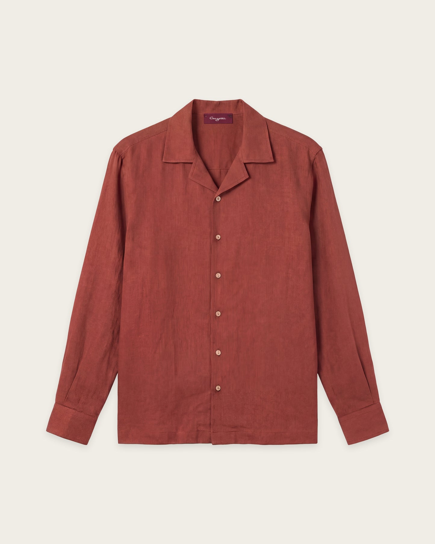 Linen Shirt Burnt Orange
