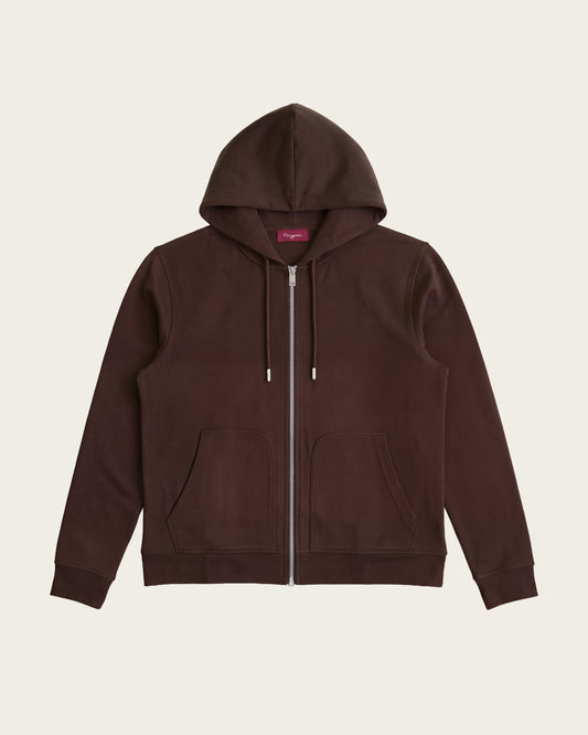 Lounge Zip Hoodie Espresso Brown