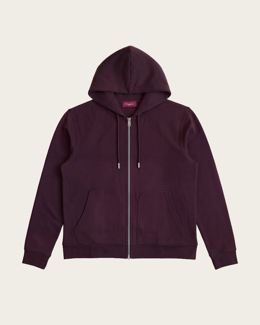 Lounge Zip Hoodie Wine Red