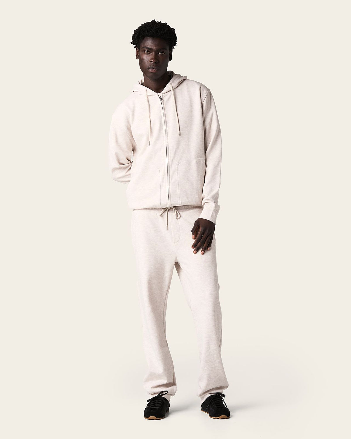 Lounge Zip Hoodie Almond