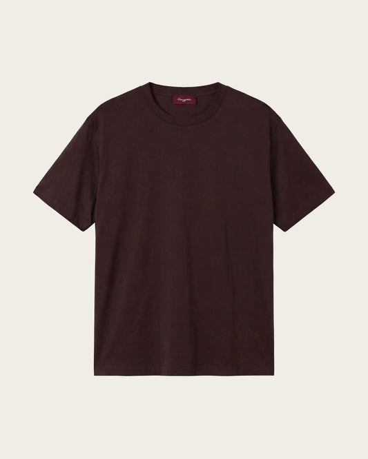 Mercerized Slim Fit Tee Autumn Brown
