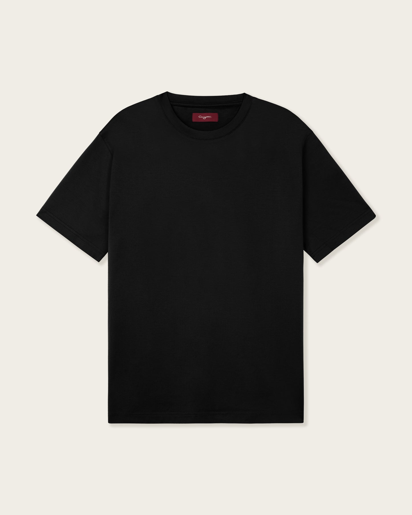 Mercerized Cotton T-shirt Midnight Black