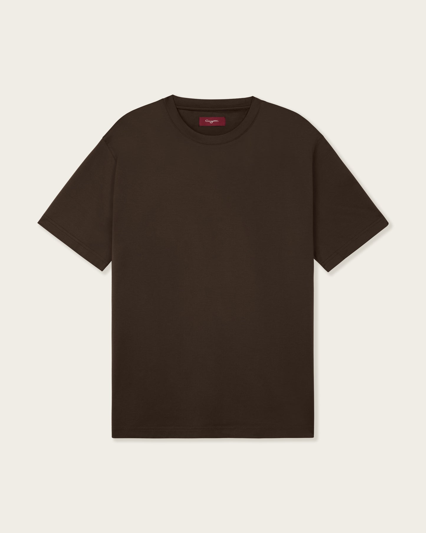Mercerized Cotton T-shirt Espresso Brown