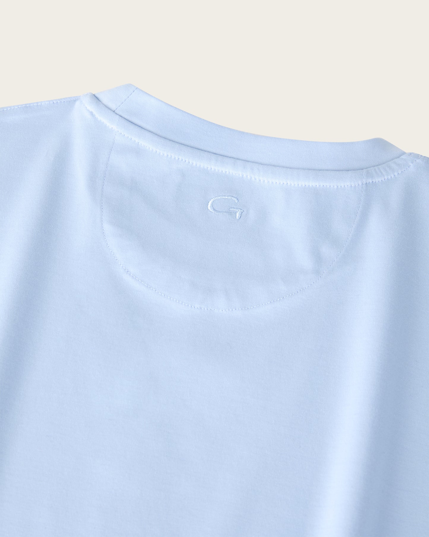 Mercerized Cotton T-shirt Light Blue