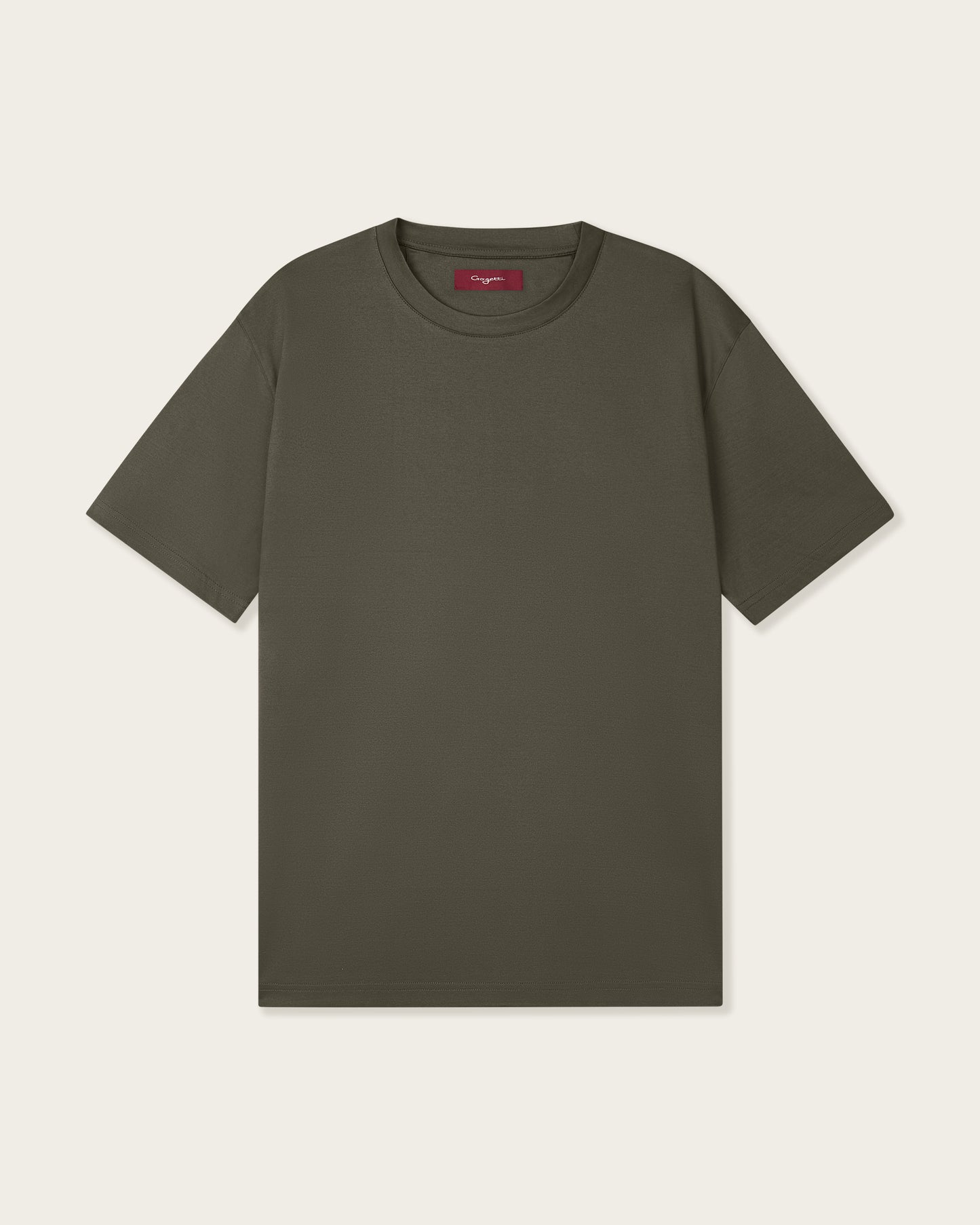 Mercerized Cotton T-shirt Olive Green