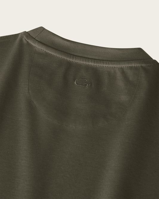 Mercerized Cotton T-shirt Olive Green