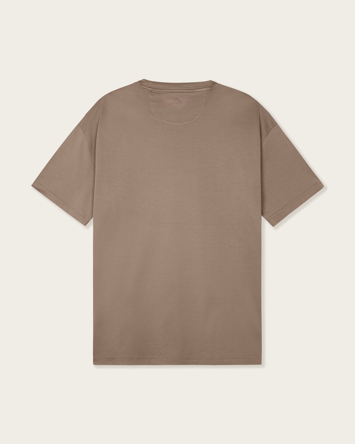 Mercerized Cotton T-shirt Taupe