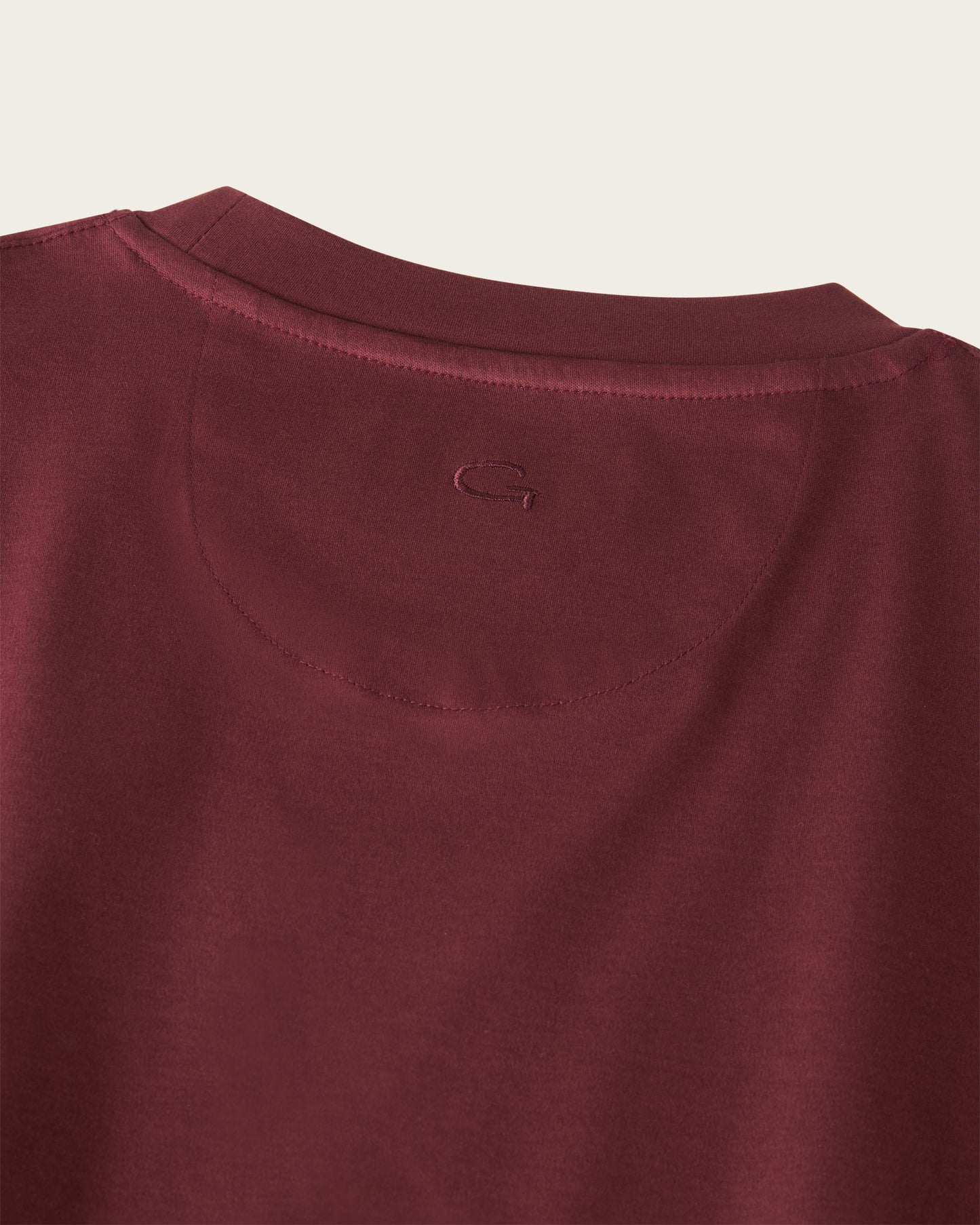 Mercerized Cotton T-shirt Wine Red